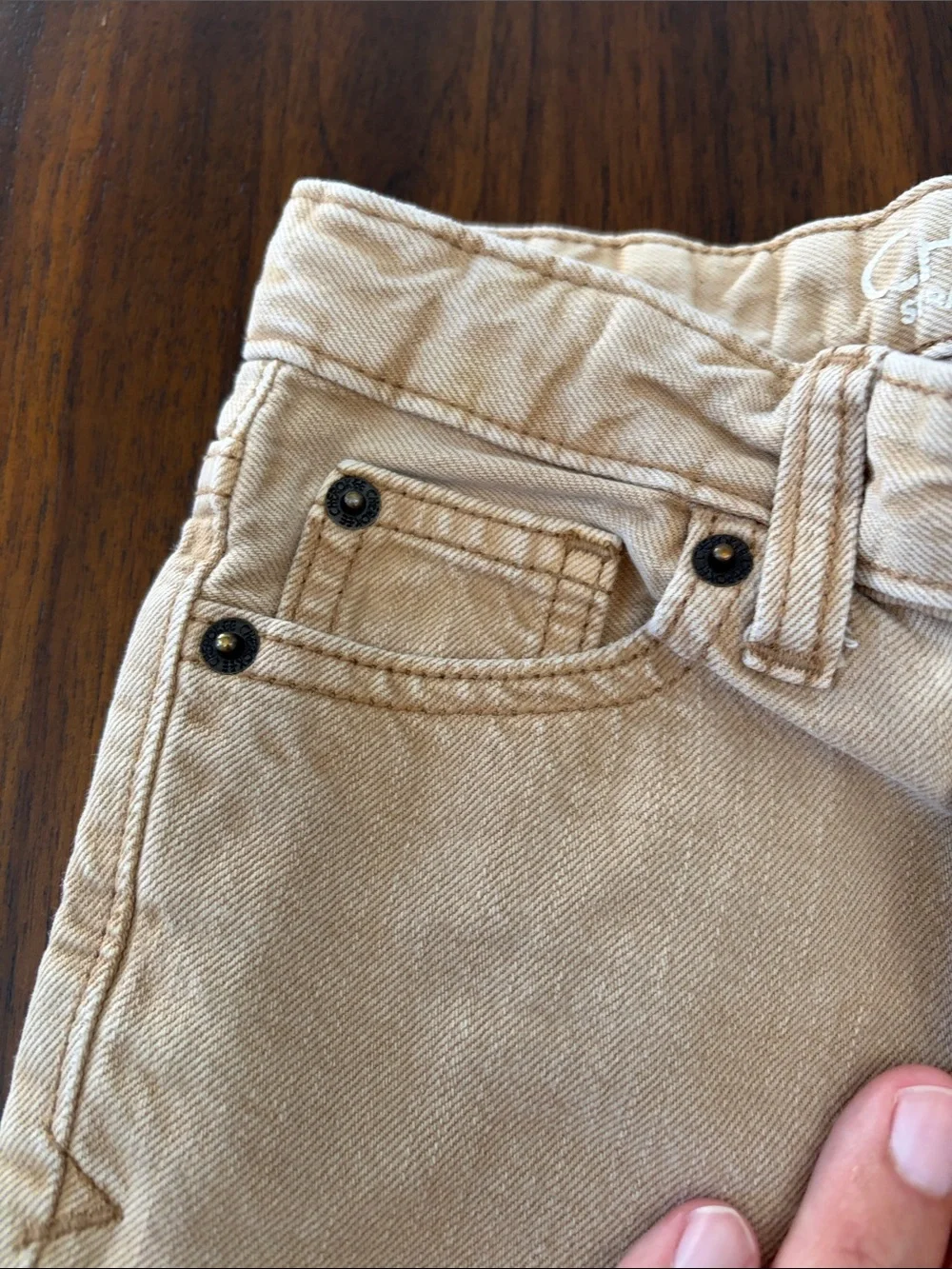 Cherokee Kids Beige Straight-Leg Jeans